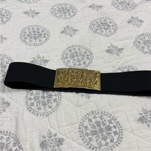 Elegant Black and Gold Women's Belt